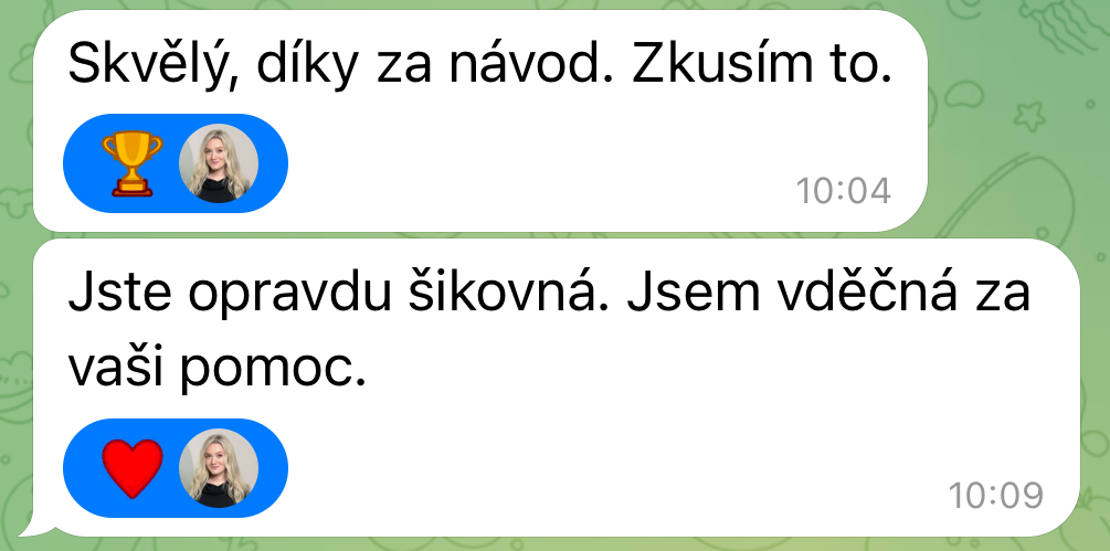 Mája Vajďáková - Magnetická značka a prodej Reference Začátek je vždy o pochopení – kdo jsem, co přináším, jak to celé funguje. Pak je to o správně směřované energii, nastavení, akci a konzistenci. A když tohle sedí, výsledky přicházejí, často i naprosto přirozeně. Bez toho šíleného tlaku na výkon. Bez přetvářky.