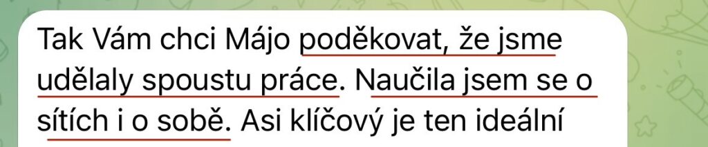 Mája Vajďáková - Magnetická značka a prodej Reference Začátek je vždy o pochopení – kdo jsem, co přináším, jak to celé funguje. Pak je to o správně směřované energii, nastavení, akci a konzistenci. A když tohle sedí, výsledky přicházejí, často i naprosto přirozeně. Bez toho šíleného tlaku na výkon. Bez přetvářky.