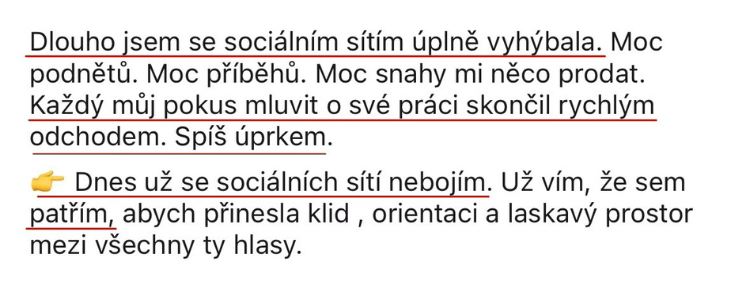 Mája Vajďáková - Magnetická značka a prodej Reference Začátek je vždy o pochopení – kdo jsem, co přináším, jak to celé funguje. Pak je to o správně směřované energii, nastavení, akci a konzistenci. A když tohle sedí, výsledky přicházejí, často i naprosto přirozeně. Bez toho šíleného tlaku na výkon. Bez přetvářky.